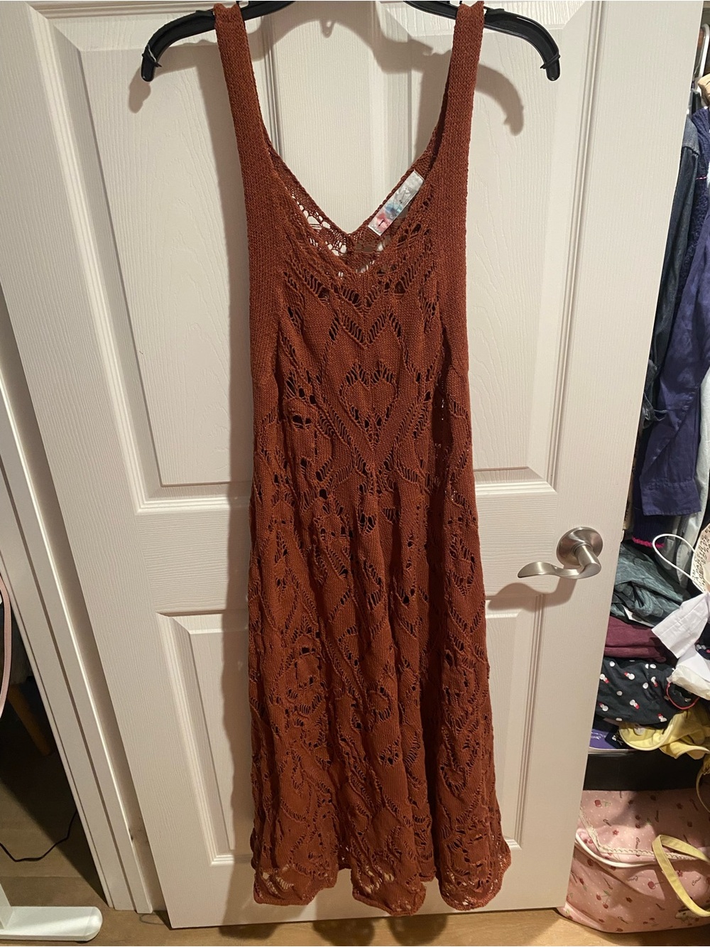 Brand new FP beach free people long knit dress sleeveless brown size S